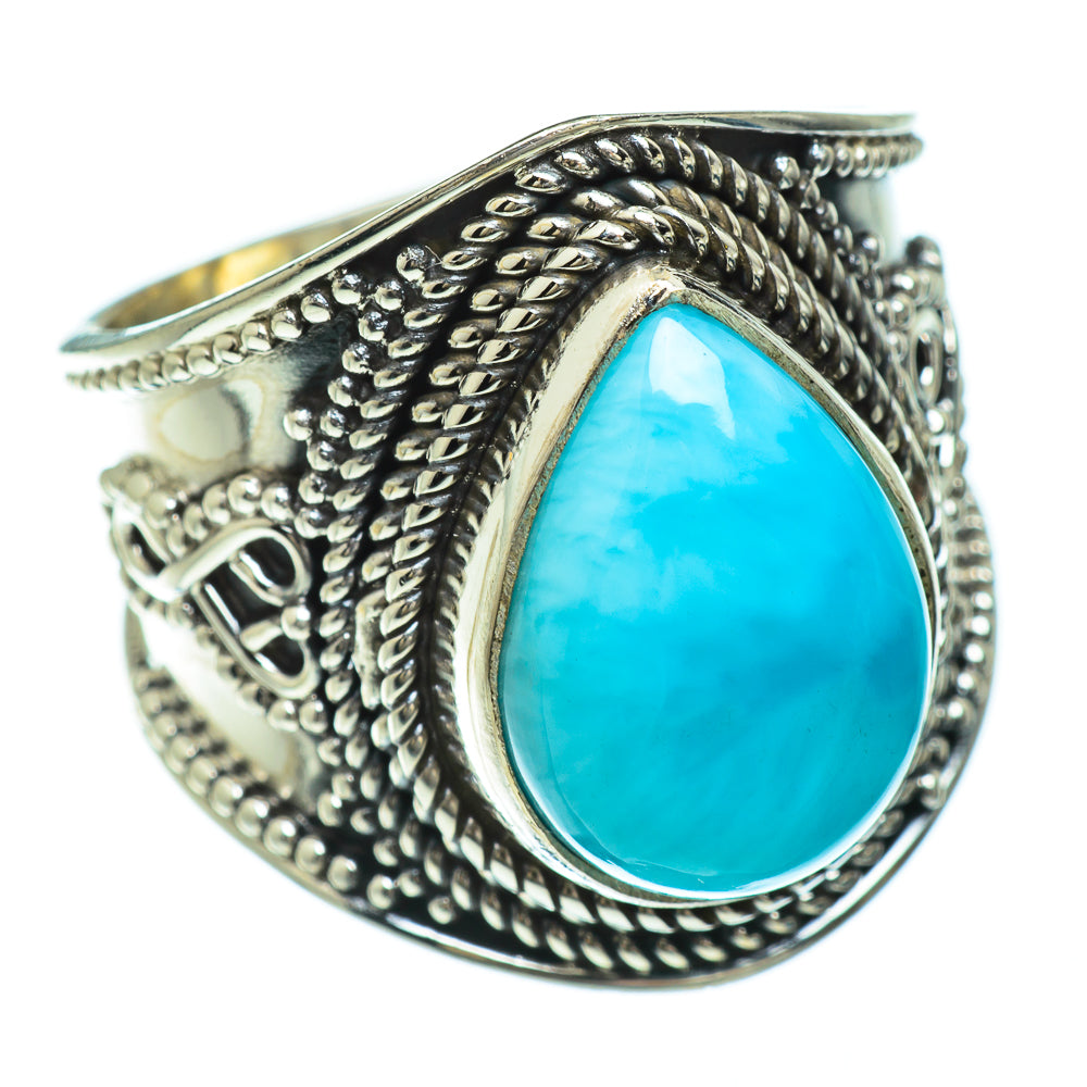 Larimar Rings handcrafted by Ana Silver Co - RING48116