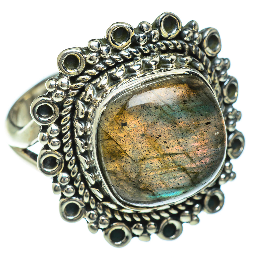 Labradorite Rings handcrafted by Ana Silver Co - RING48118
