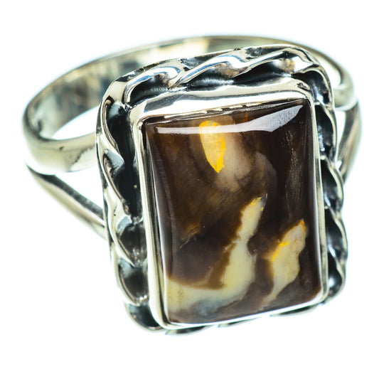 Peanut Wood Jasper Rings handcrafted by Ana Silver Co - RING48124