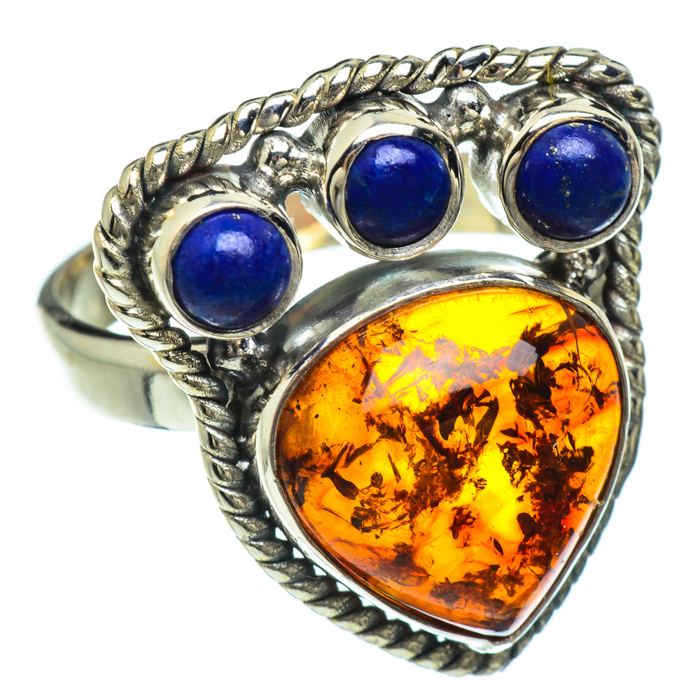 Baltic Amber Rings handcrafted by Ana Silver Co - RING48128