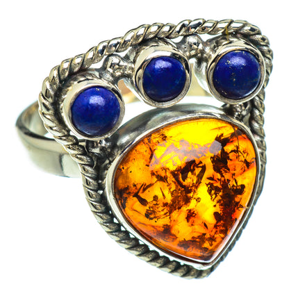 Baltic Amber Rings handcrafted by Ana Silver Co - RING48128