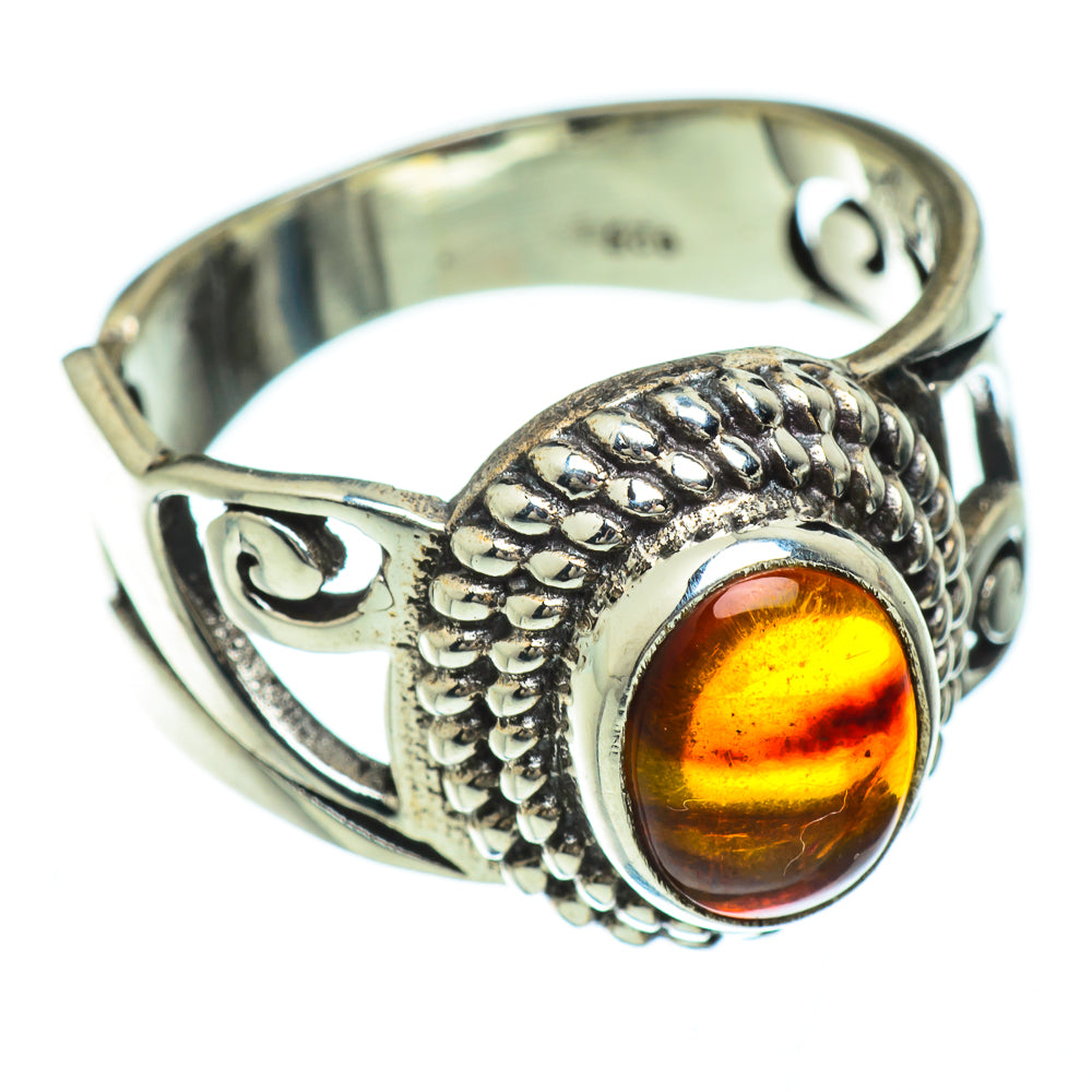 Baltic Amber Rings handcrafted by Ana Silver Co - RING48158
