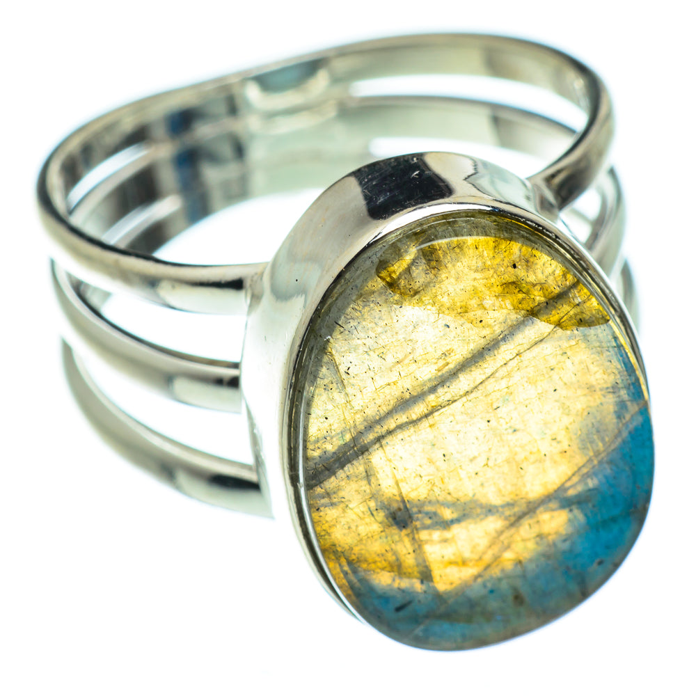 Labradorite Rings handcrafted by Ana Silver Co - RING48328