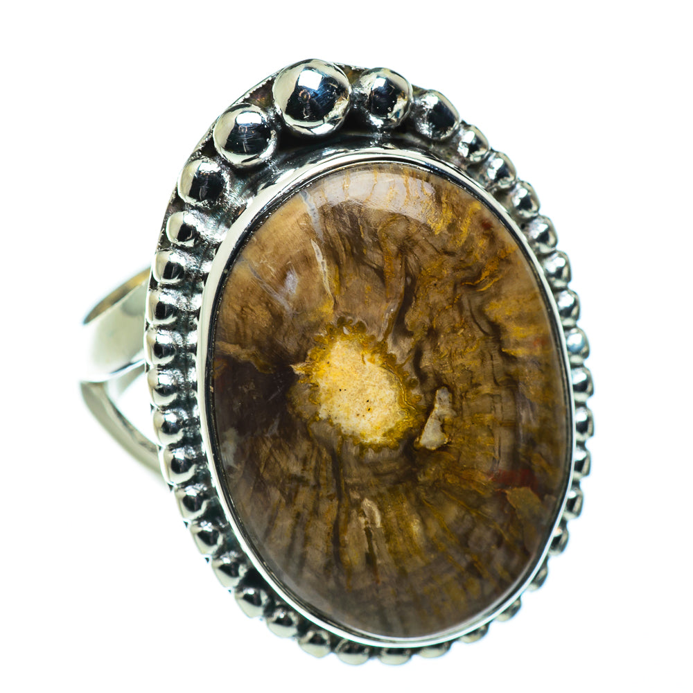Petrified Wood Rings handcrafted by Ana Silver Co - RING48403