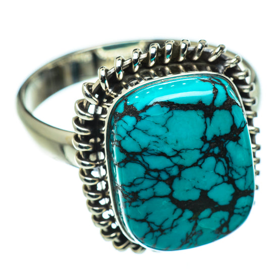 Tibetan Turquoise Rings handcrafted by Ana Silver Co - RING48426