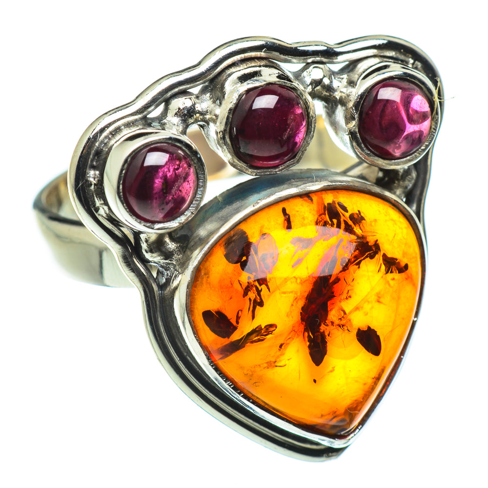 Baltic Amber Rings handcrafted by Ana Silver Co - RING48495