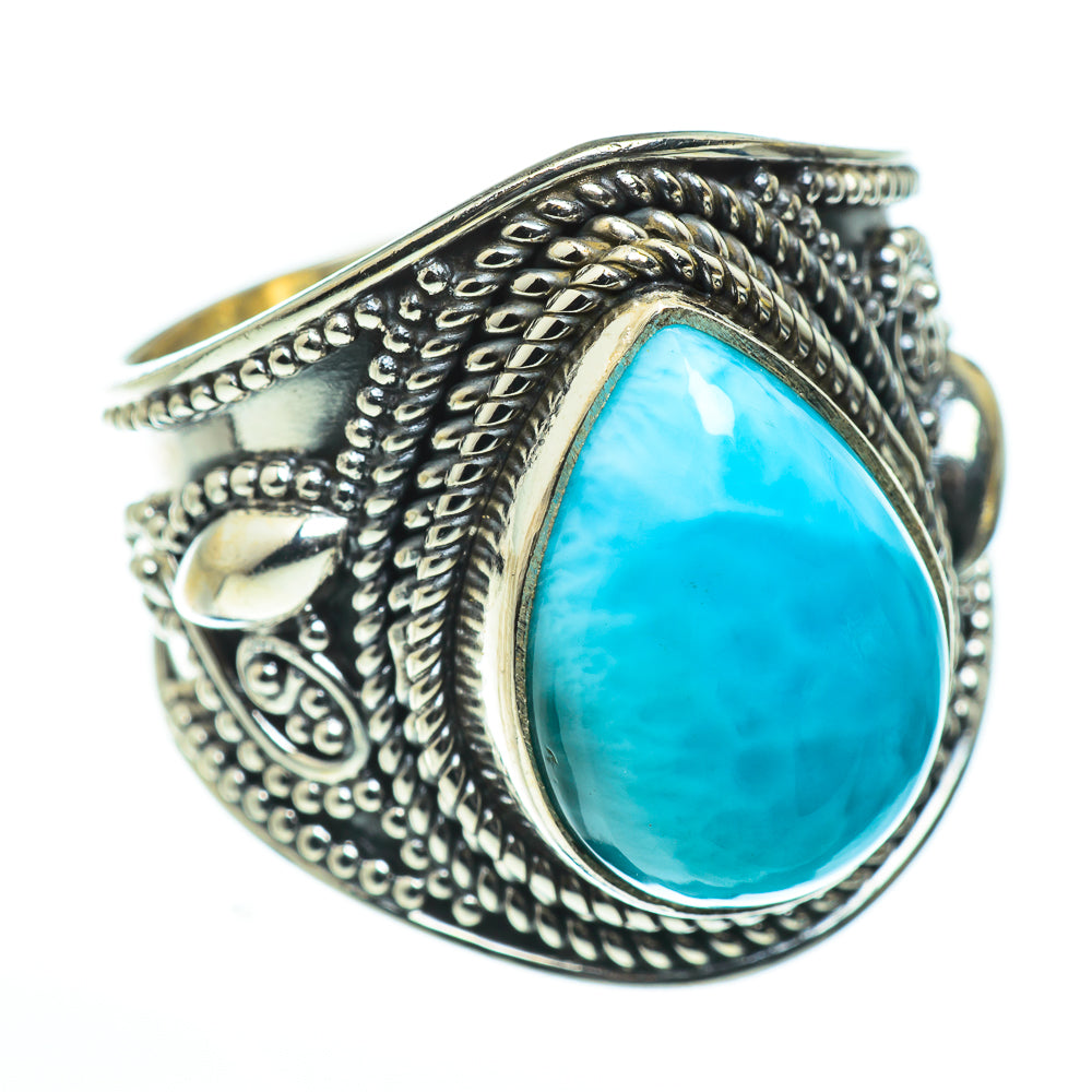 Larimar Rings handcrafted by Ana Silver Co - RING48540