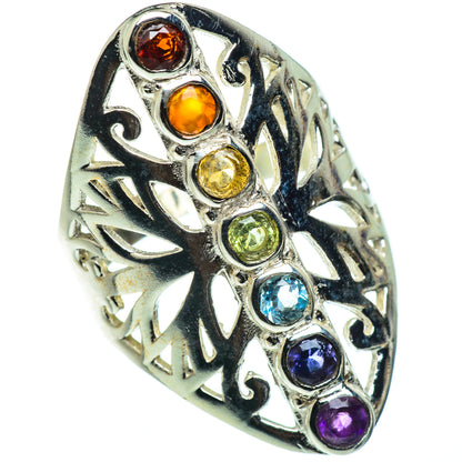 Multi-Stone Chakra Rings handcrafted by Ana Silver Co - RING48796