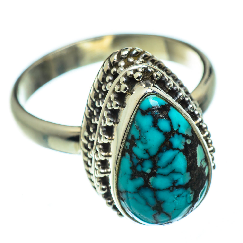 Tibetan Turquoise Rings handcrafted by Ana Silver Co - RING48801