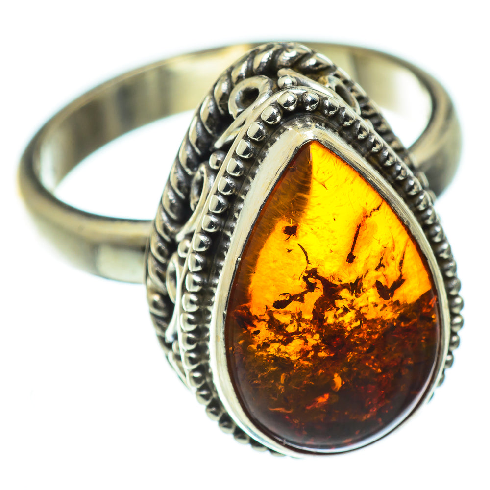 Baltic Amber Rings handcrafted by Ana Silver Co - RING48882