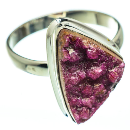 Cobalto Calcite Druzy Rings handcrafted by Ana Silver Co - RING48917