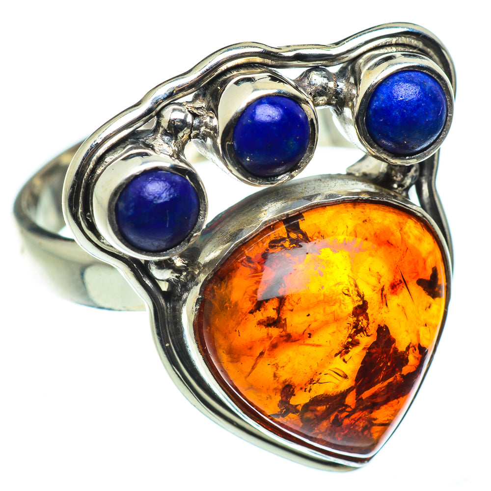 Baltic Amber Rings handcrafted by Ana Silver Co - RING48946