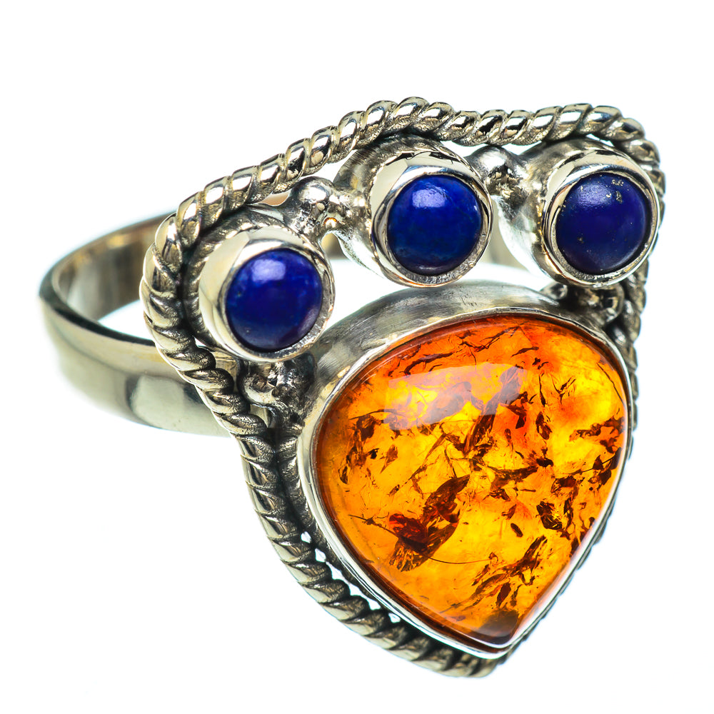 Baltic Amber Rings handcrafted by Ana Silver Co - RING49206