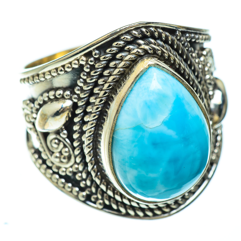 Larimar Rings handcrafted by Ana Silver Co - RING49382