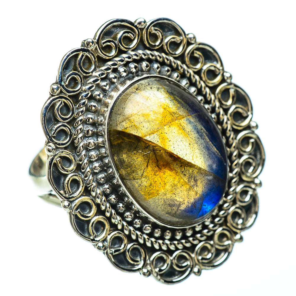 Labradorite Rings handcrafted by Ana Silver Co - RING49454