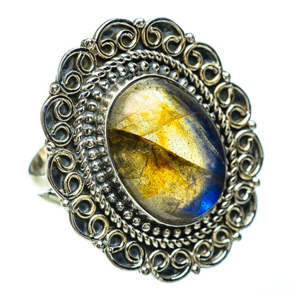 Labradorite Rings handcrafted by Ana Silver Co - RING49454