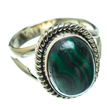 Malachite Rings handcrafted by Ana Silver Co - RING49533