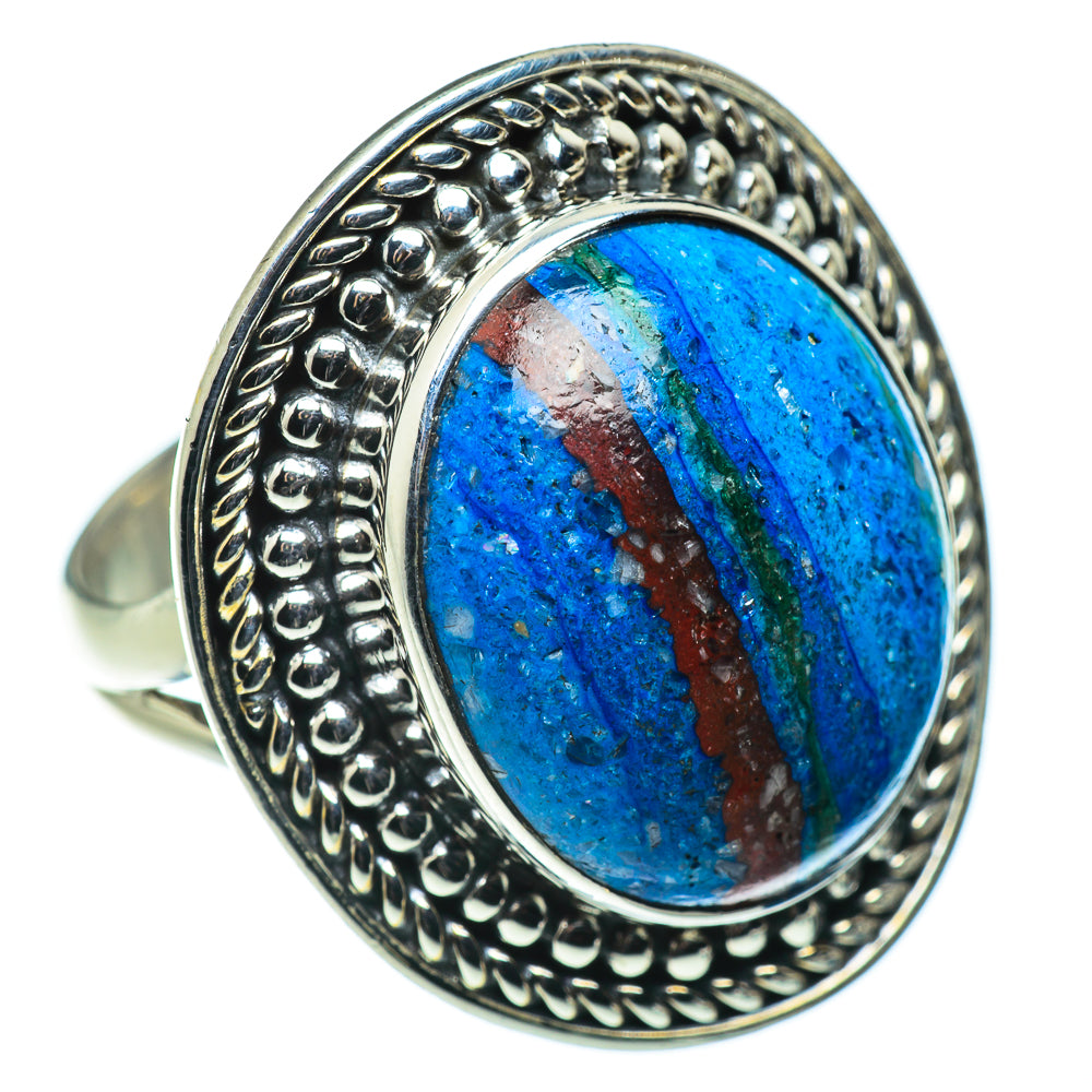 Rainbow Calsilica Rings handcrafted by Ana Silver Co - RING49812