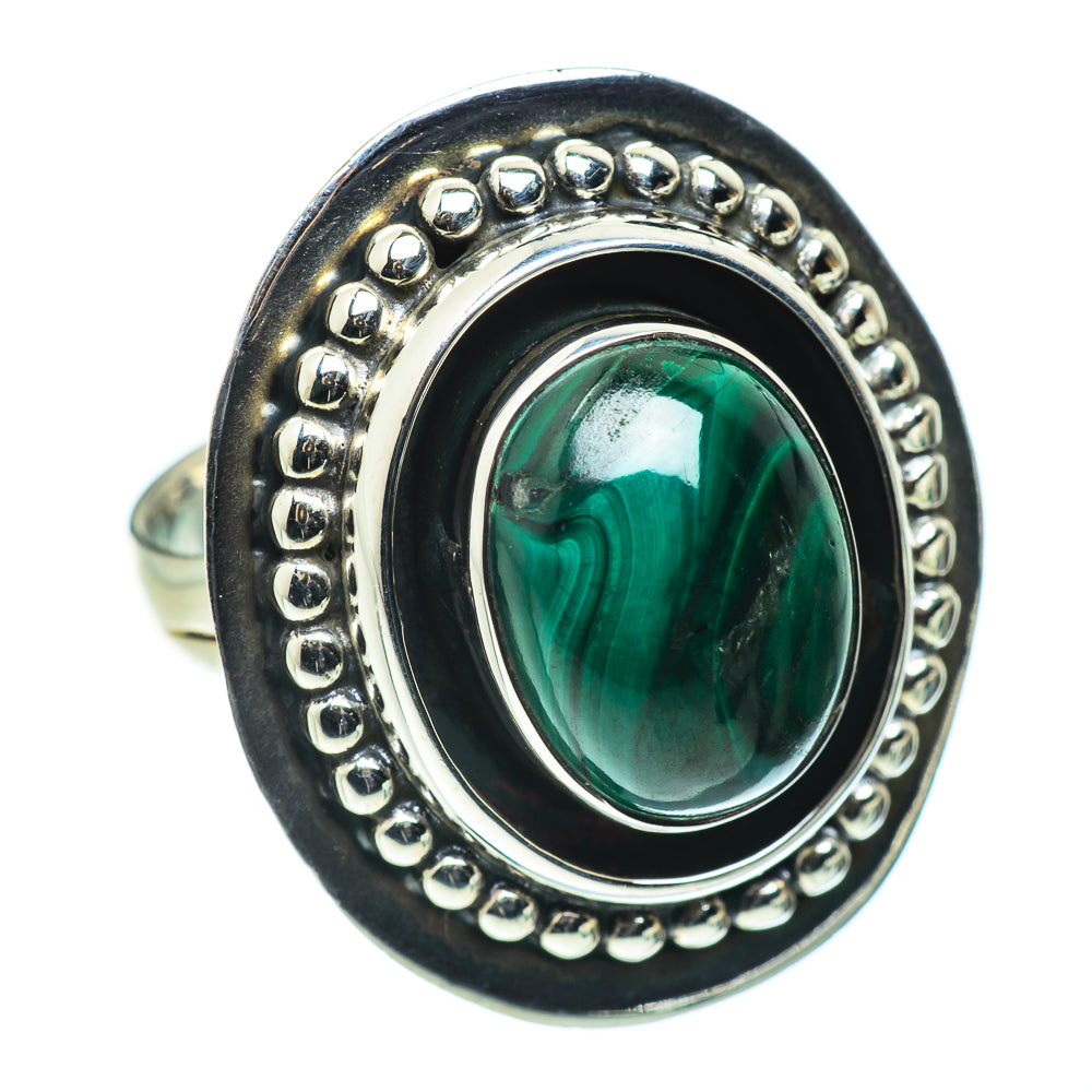 Malachite Rings handcrafted by Ana Silver Co - RING49819
