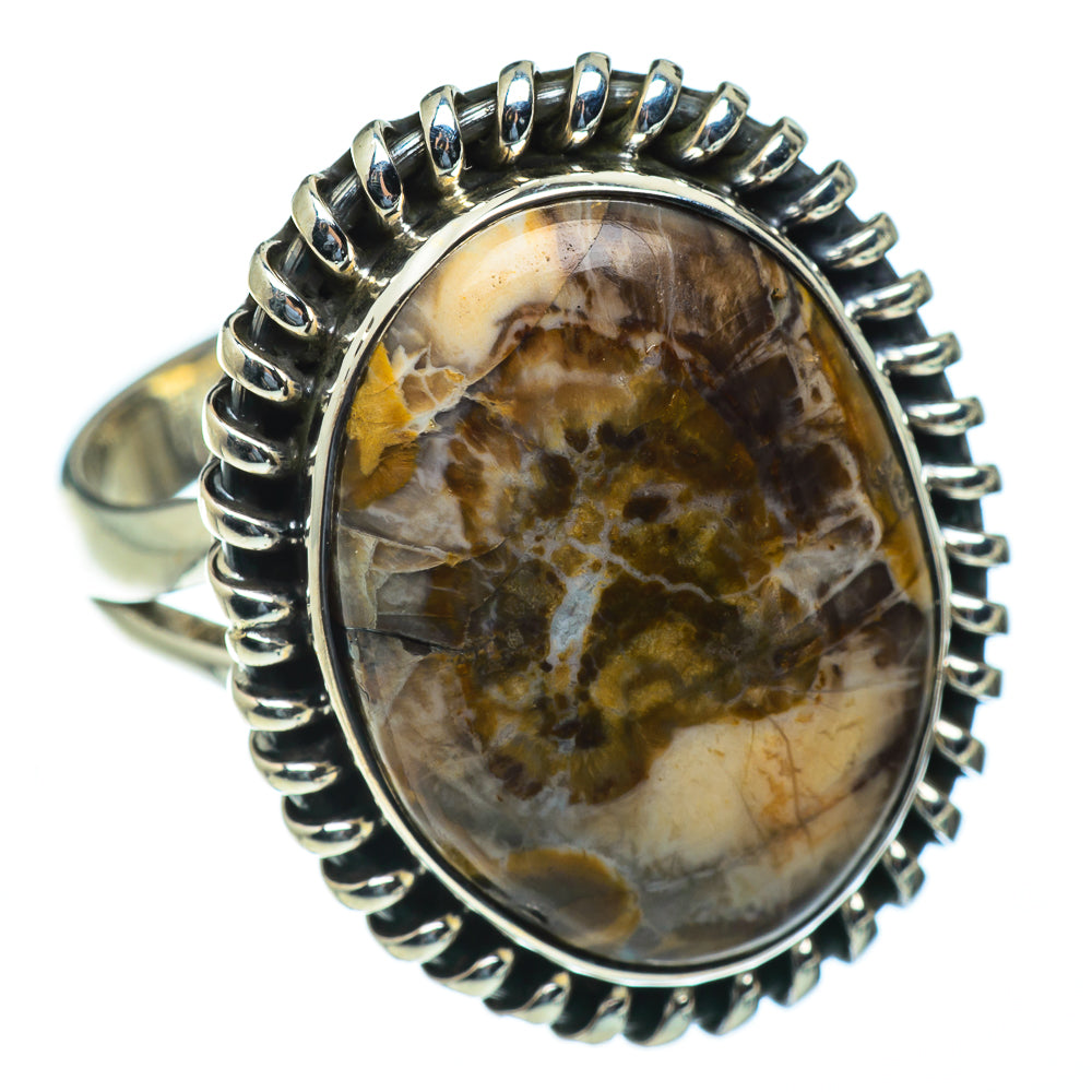 Peanut Wood Jasper Rings handcrafted by Ana Silver Co - RING49928 - Photo 2