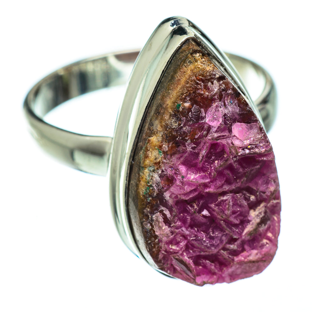 Cobalto Calcite Druzy Rings handcrafted by Ana Silver Co - RING49935