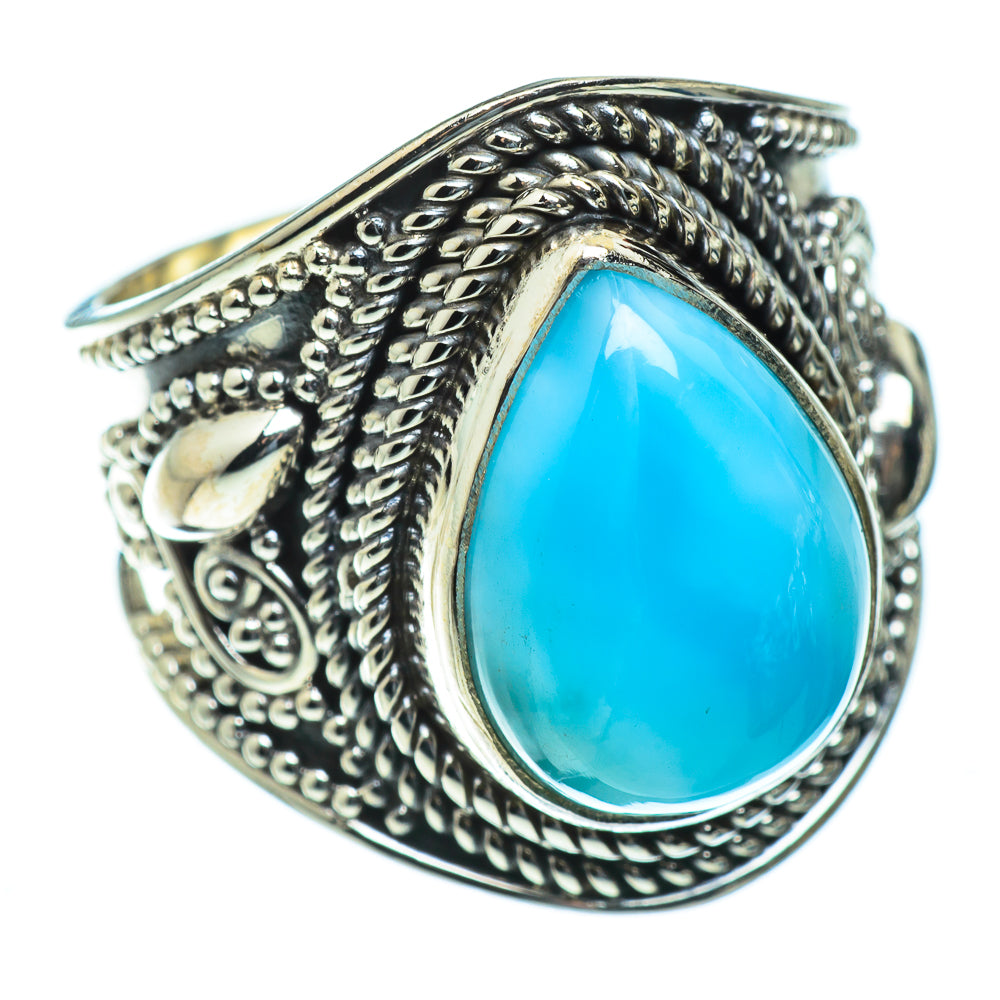 Larimar Rings handcrafted by Ana Silver Co - RING50019