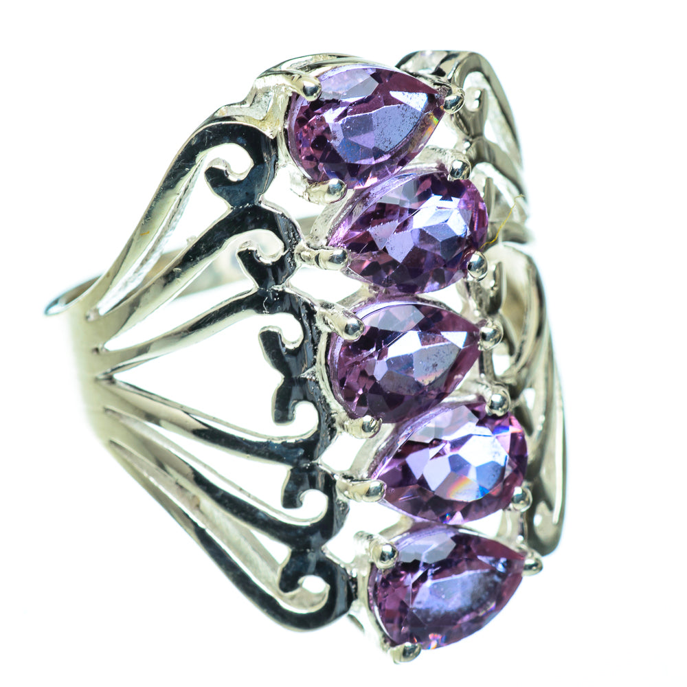Color Change Alexandrite (Lab.) Rings handcrafted by Ana Silver Co - RING50098