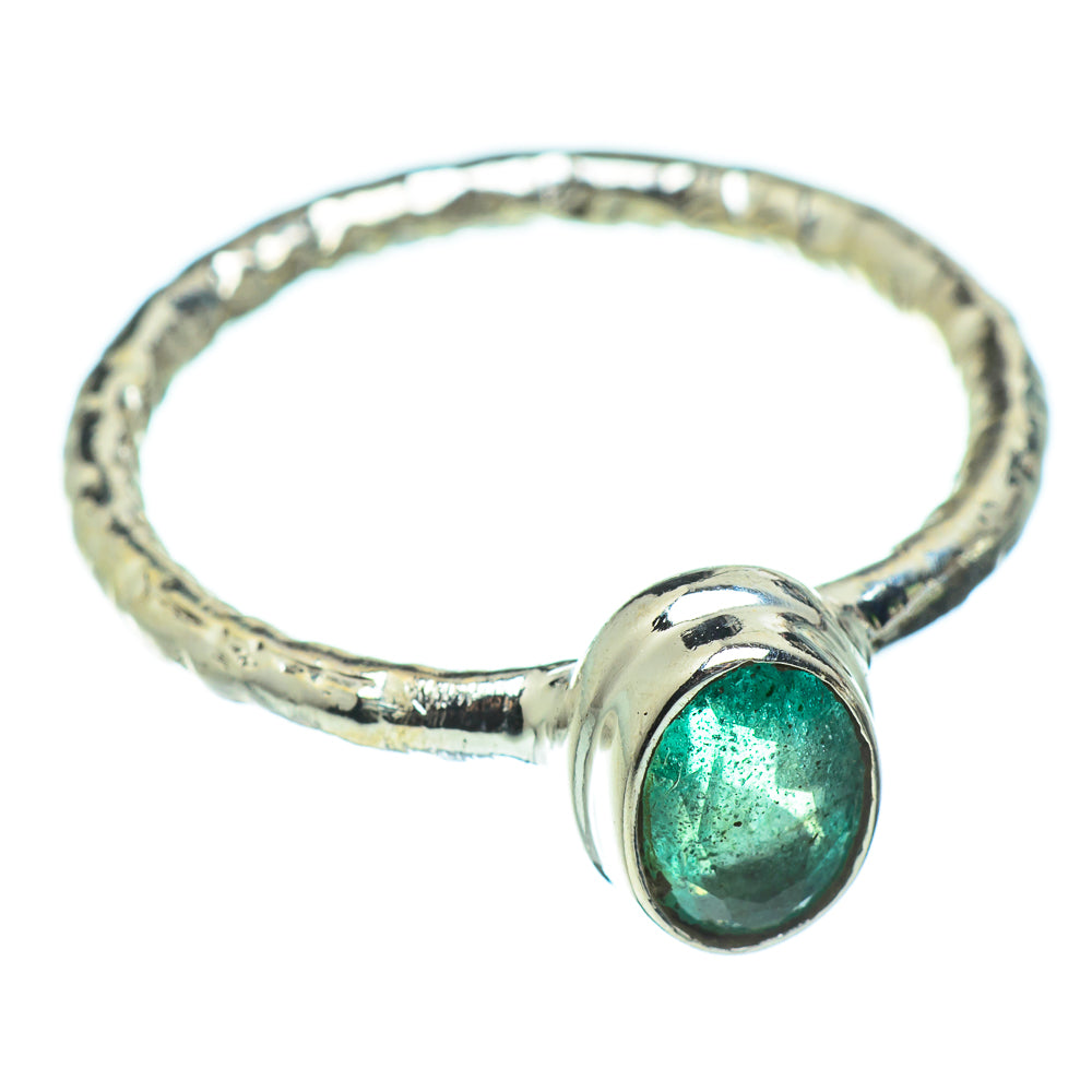 Zambian Emerald Rings handcrafted by Ana Silver Co - RING50110