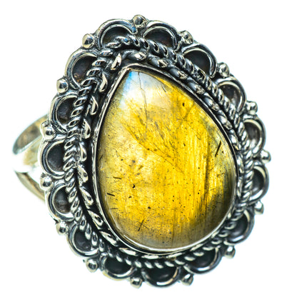 Labradorite Rings handcrafted by Ana Silver Co - RING50155
