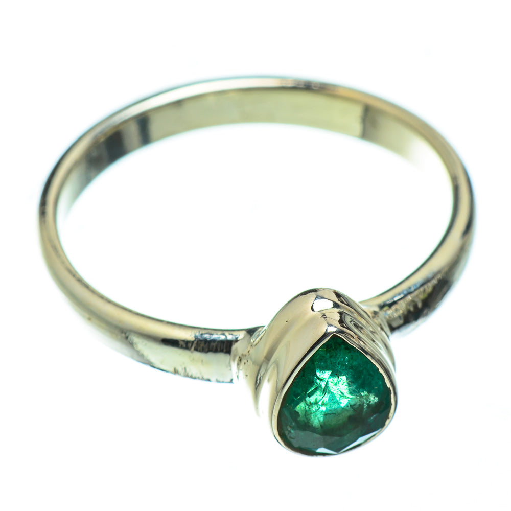 Zambian Emerald Rings handcrafted by Ana Silver Co - RING50156