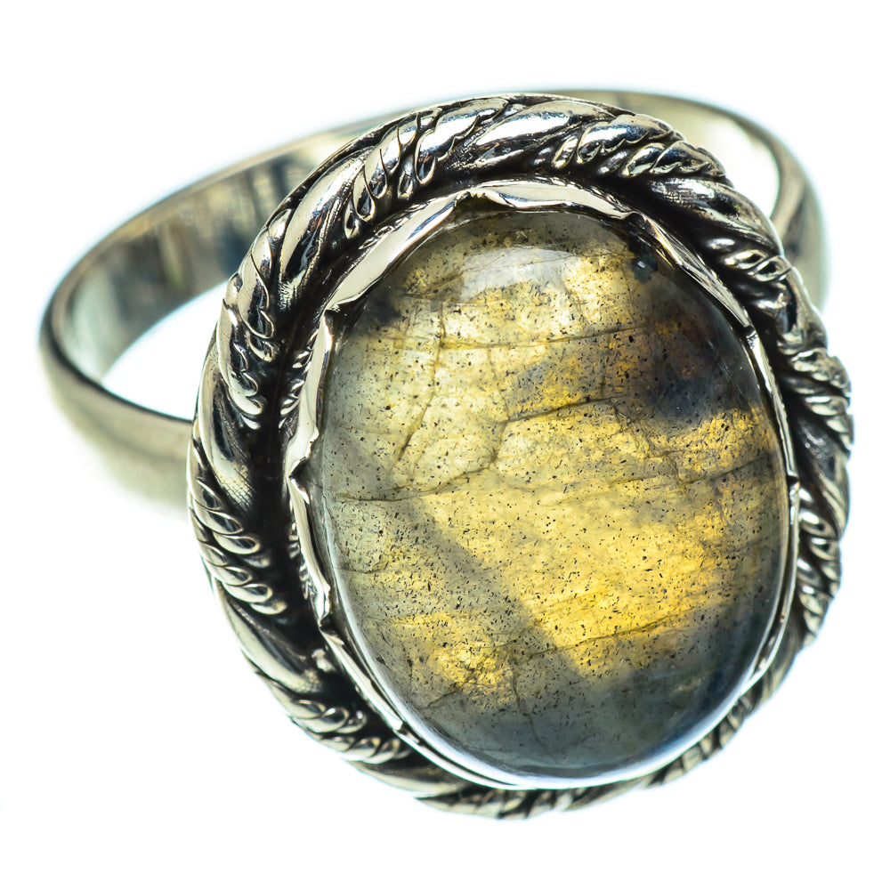 Labradorite Rings handcrafted by Ana Silver Co - RING50178