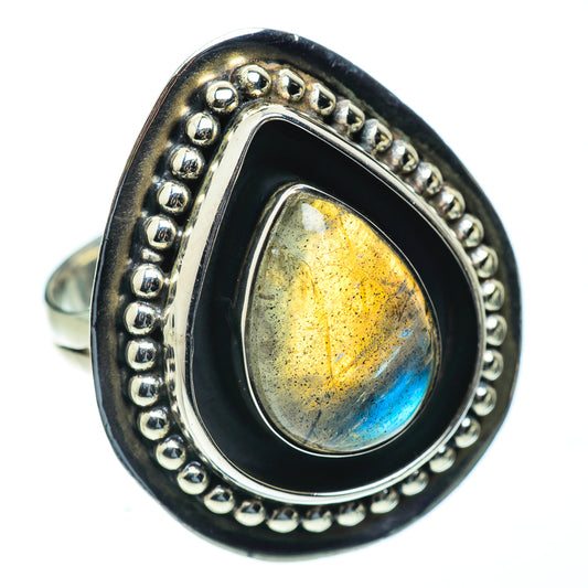 Labradorite Rings handcrafted by Ana Silver Co - RING50218