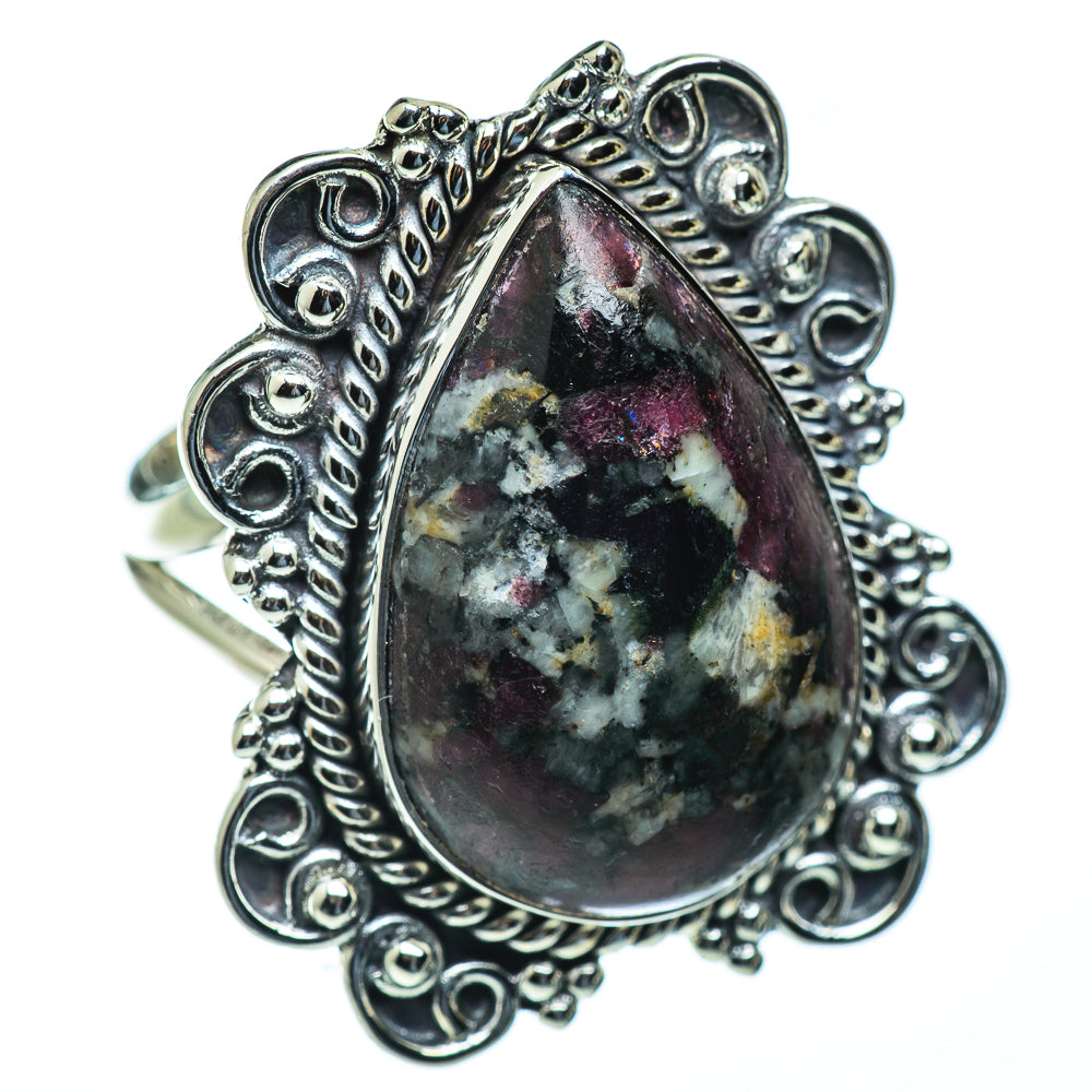 Russian Eudialyte Rings handcrafted by Ana Silver Co - RING50278