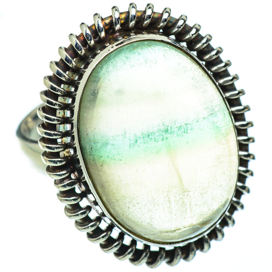 Green Fluorite Rings handcrafted by Ana Silver Co - RING50401