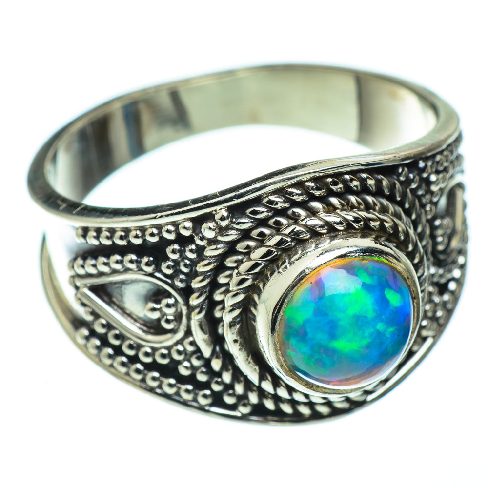 Ethiopian Opal Rings handcrafted by Ana Silver Co - RING50404