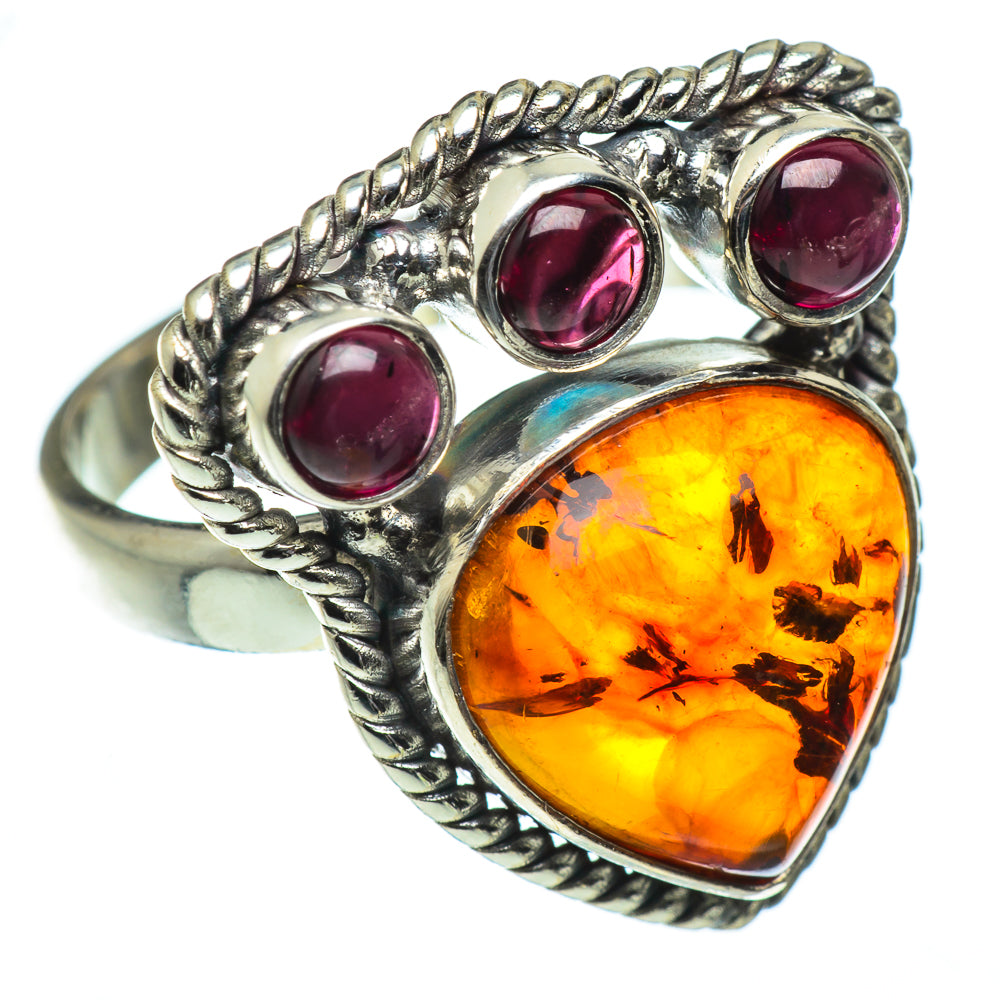 Baltic Amber Rings handcrafted by Ana Silver Co - RING50419