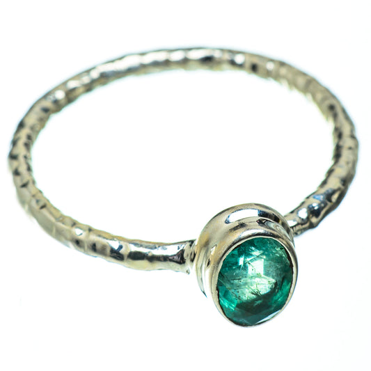 Zambian Emerald Rings handcrafted by Ana Silver Co - RING50473
