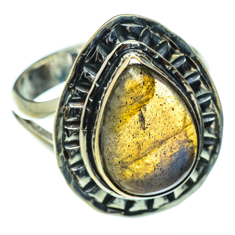 Labradorite Rings handcrafted by Ana Silver Co - RING50514