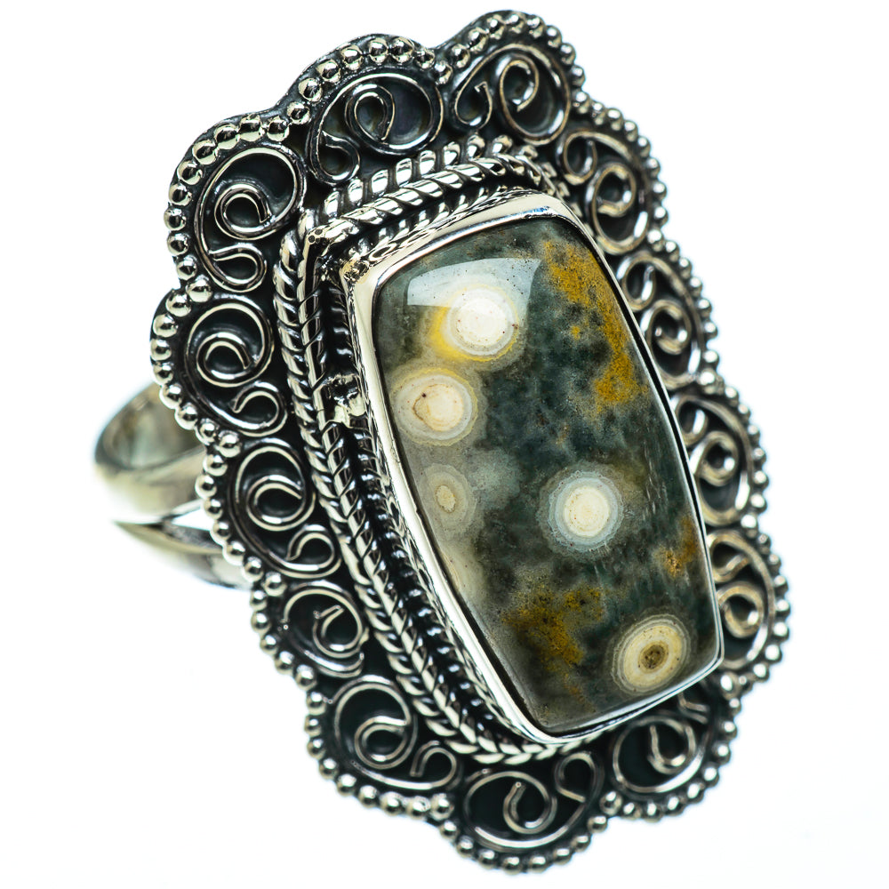 Ocean Jasper Rings handcrafted by Ana Silver Co - RING50671