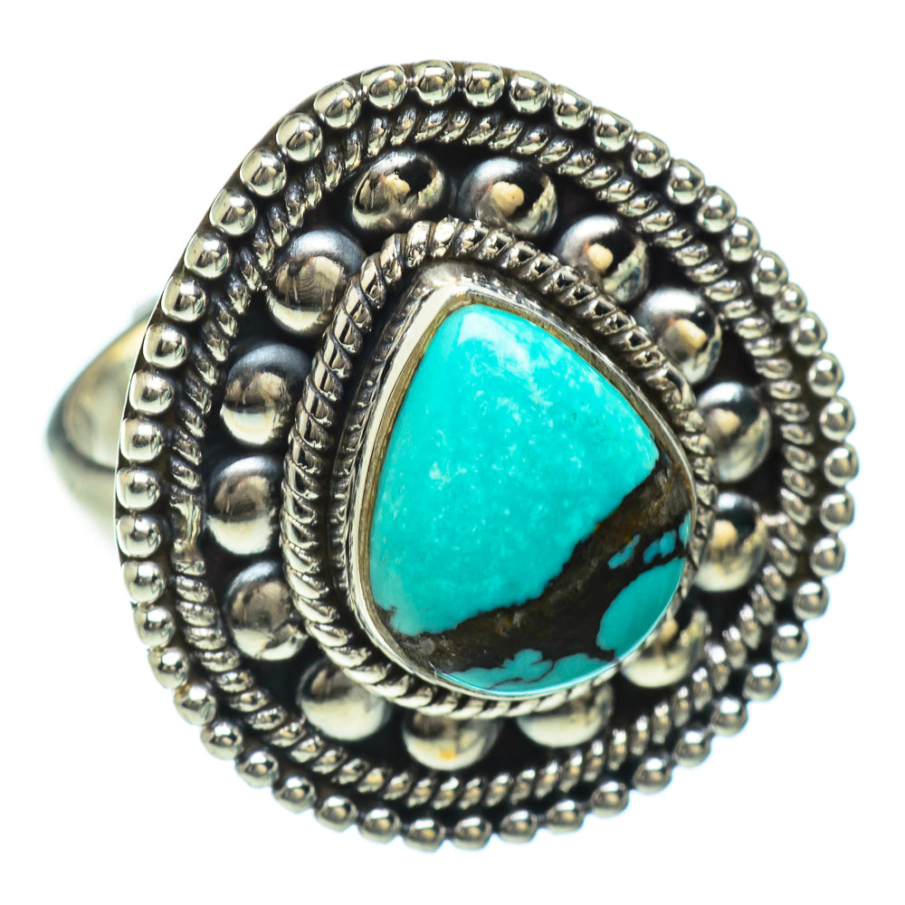 Tibetan Turquoise Rings handcrafted by Ana Silver Co - RING50761