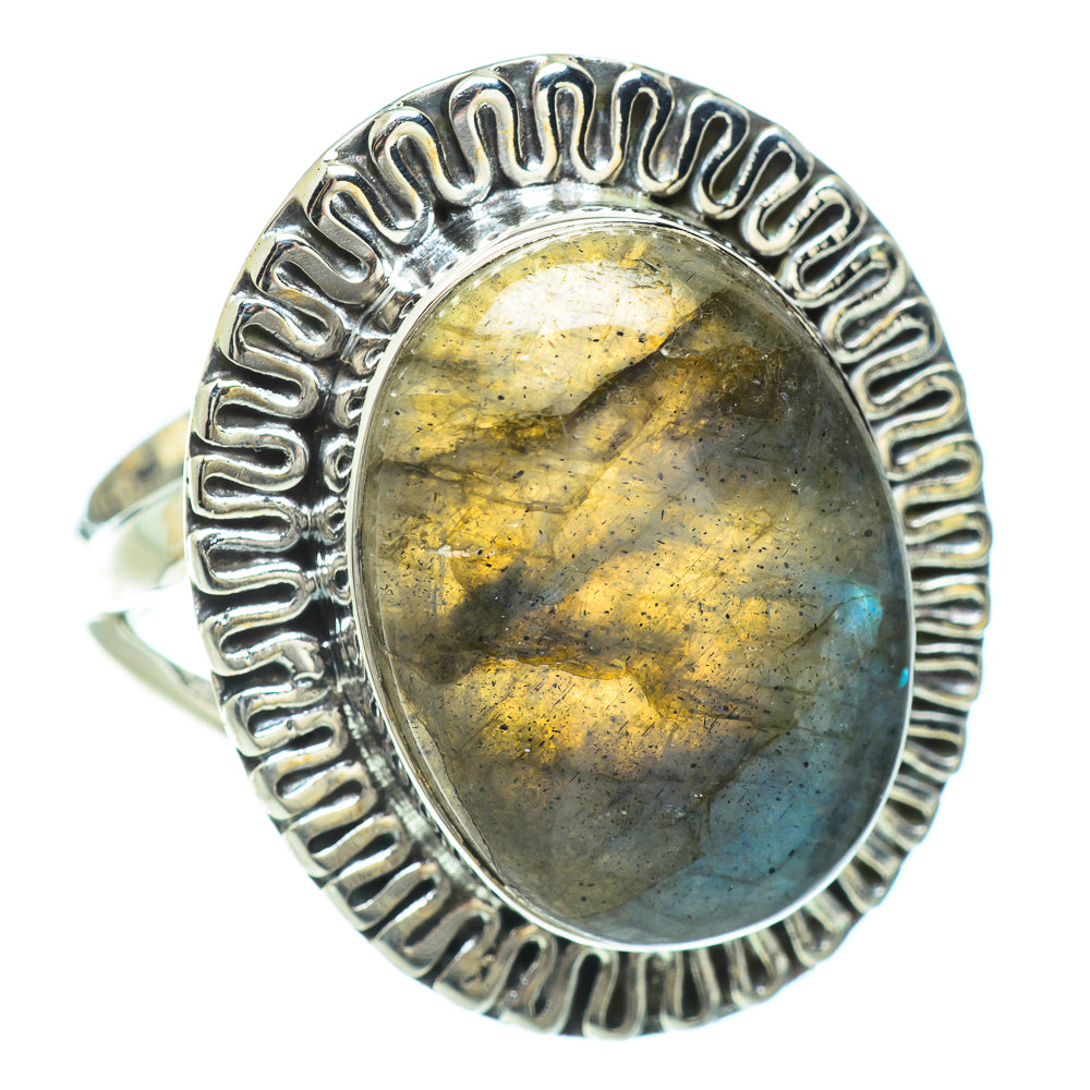 Labradorite Rings handcrafted by Ana Silver Co - RING50937