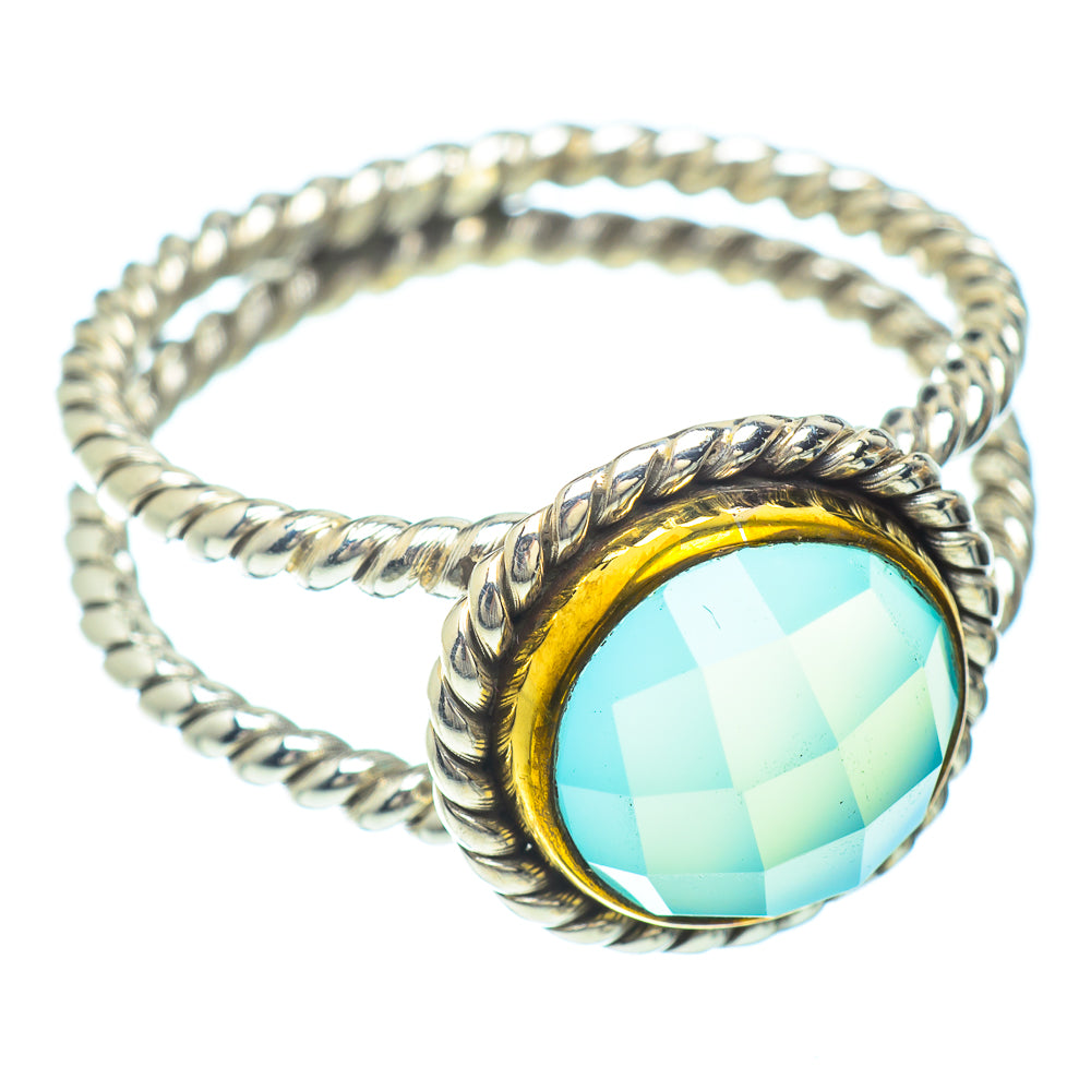 Aqua Chalcedony Rings handcrafted by Ana Silver Co - RING51009