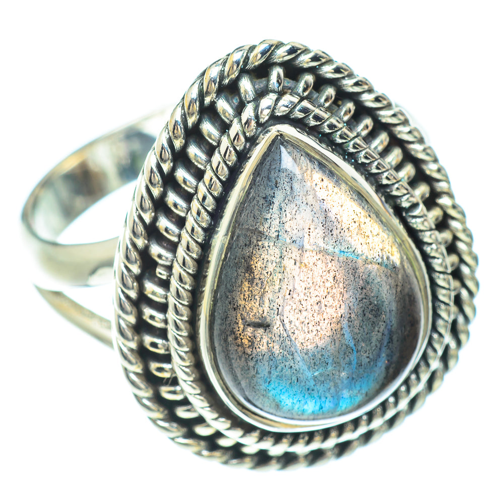 Labradorite Rings handcrafted by Ana Silver Co - RING51256