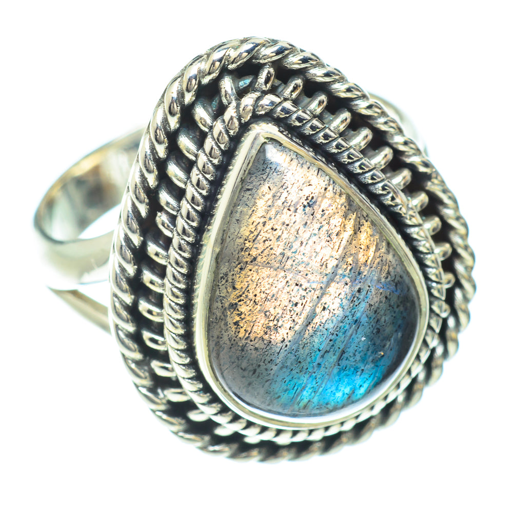Labradorite Rings handcrafted by Ana Silver Co - RING51306
