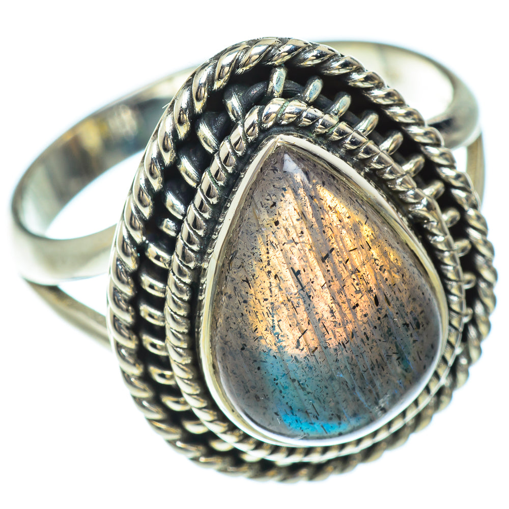 Labradorite Rings handcrafted by Ana Silver Co - RING51382