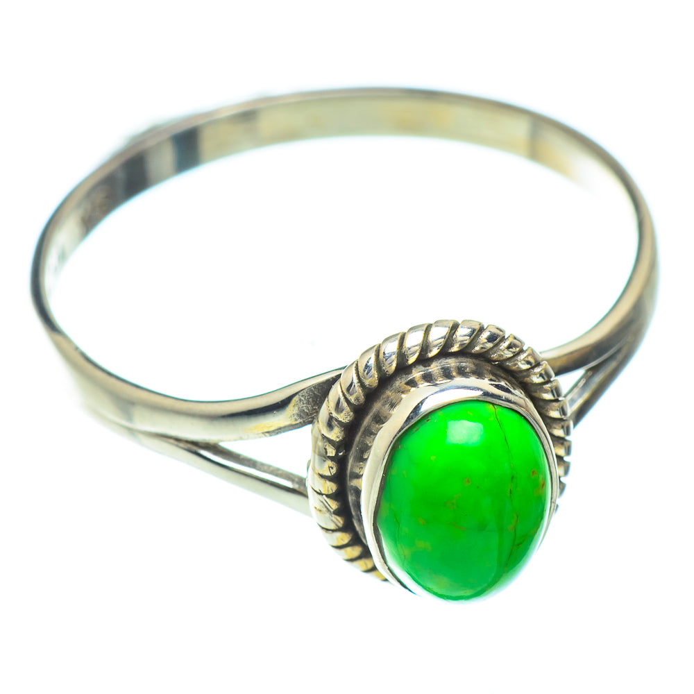 Green Turquoise Rings handcrafted by Ana Silver Co - RING51416