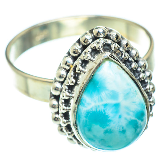 Larimar Rings handcrafted by Ana Silver Co - RING51491