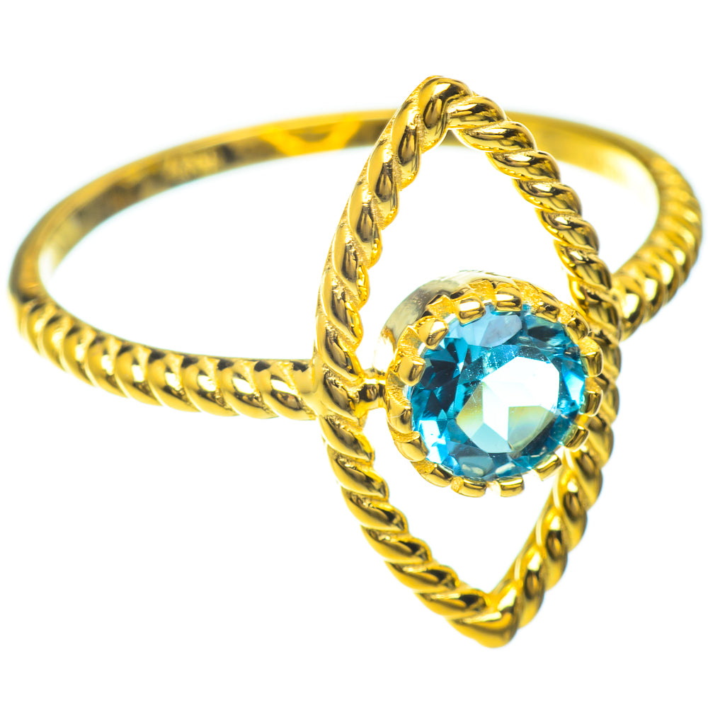 Blue Topaz Rings handcrafted by Ana Silver Co - RING51555