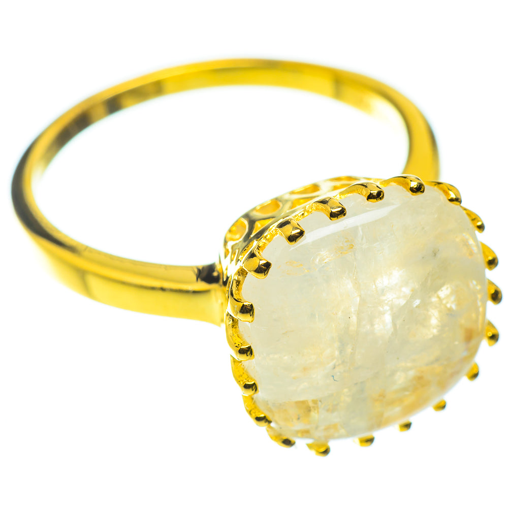 Rainbow Moonstone Rings handcrafted by Ana Silver Co - RING52070