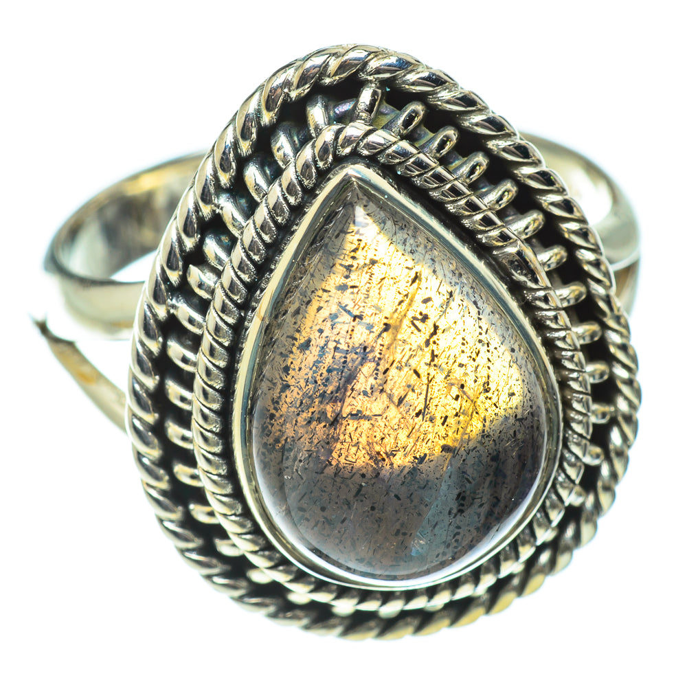 Labradorite Rings handcrafted by Ana Silver Co - RING52093